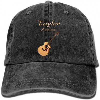 Skullies & Beanies Taylor Acoustic Acoustic Guitars Denim Hats Fashion Cool Unisex Travel Sunscreen Baseball Caps - Black - C...