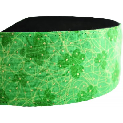 Headbands Luck of The Irish- Glittered Shamrocks St. Patrick's Day Gorgeous Soft Headband Green - CF119CJ1O1B $8.79