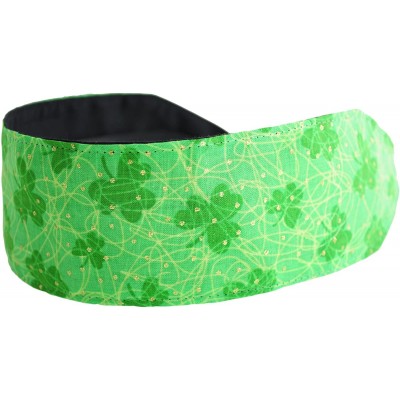 Headbands Luck of The Irish- Glittered Shamrocks St. Patrick's Day Gorgeous Soft Headband Green - CF119CJ1O1B $8.79
