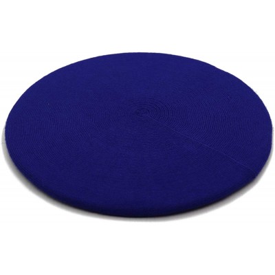Berets French Beret Hat-Reversible Solid Color Cashmere Beret Cap for Womens Girls Lady Adults - Sapphire - C7193OY6YTT $11.97