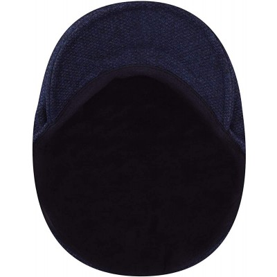 Newsboy Caps Men Wool Blend British Ivy Cap - Navy Windowpane - C918W0WAM67 $27.12