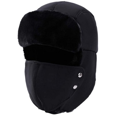 Skullies & Beanies Winter Warm Trapper Hat with Windproof Removable Mask Thick Hunting Ushanka for Men Women Outdoor Skiing S...