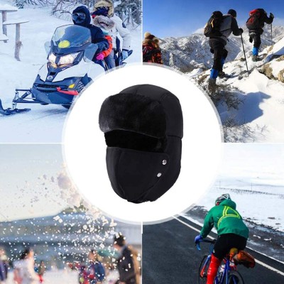 Skullies & Beanies Winter Warm Trapper Hat with Windproof Removable Mask Thick Hunting Ushanka for Men Women Outdoor Skiing S...