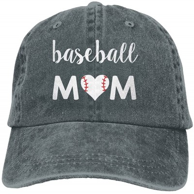 Baseball Caps Baseball Mom 1 Vintage Jeans Baseball Cap for Men and Women - Asphalt - CB189C77SG4 $12.90