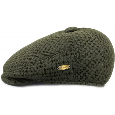 Newsboy Caps Light Weight Soft Cool Mesh Newsboy Gatsby Cabbie Ivy Golf Hat - Olive - CN1836IWATC $10.23