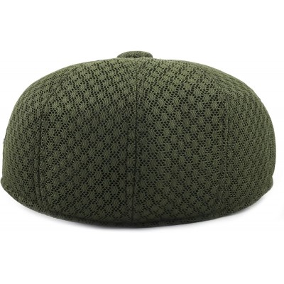 Newsboy Caps Light Weight Soft Cool Mesh Newsboy Gatsby Cabbie Ivy Golf Hat - Olive - CN1836IWATC $10.23