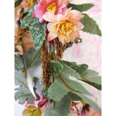 Headbands Flower Wreath Headband Floral Hair Garland Flower Crown Halo Headpiece Boho with Ribbon Wedding Party Photos - 14 -...