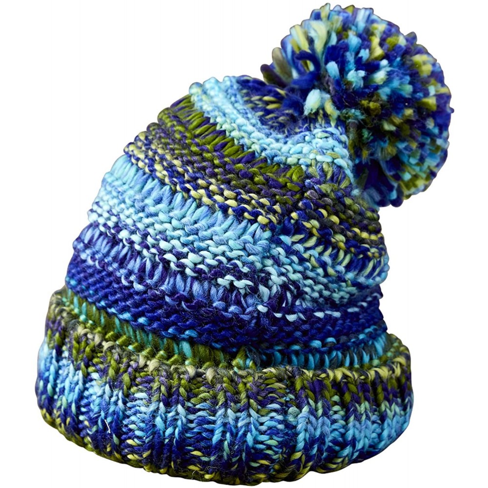 Skullies & Beanies Women's Ombre Knit Beanie - Blue & Green - C718Y33NT7L $10.56