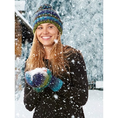 Skullies & Beanies Women's Ombre Knit Beanie - Blue & Green - C718Y33NT7L $10.56