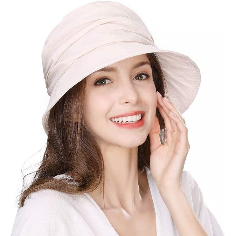 Bucket Hats Womens Bucket Sun Hat UPF 50 Chin Strap Adjustable Breathable - Beige69027 - CB18R3043UA $17.29