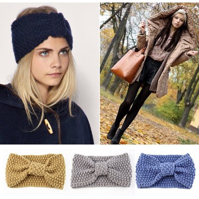 Cold Weather Headbands Winter Headband for Women-Girl-Knit Headband-Head Wrap Ear Warmer - Burgandy - CN18G2T9Q34 $7.88