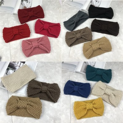 Cold Weather Headbands Winter Headband for Women-Girl-Knit Headband-Head Wrap Ear Warmer - Burgandy - CN18G2T9Q34 $7.88