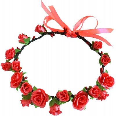 Headbands Headband Headpiece Artificial Wedding Toddler - coral - C118AGO898G $10.66