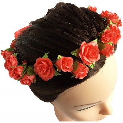 Headbands Headband Headpiece Artificial Wedding Toddler - coral - C118AGO898G $10.66