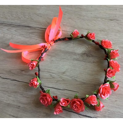 Headbands Headband Headpiece Artificial Wedding Toddler - coral - C118AGO898G $10.66