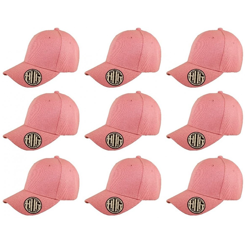 Baseball Caps (Pack of 9) Classic Premium Baseball Cap Adjustable Hook and Loop Self Adhesive Strap Back Plain Cap for Unisex...