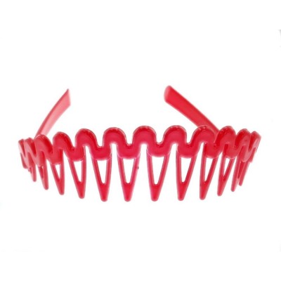Headbands Women's Zig Zag Rake Headband (Red) - Red - C51874U7CDO $15.27