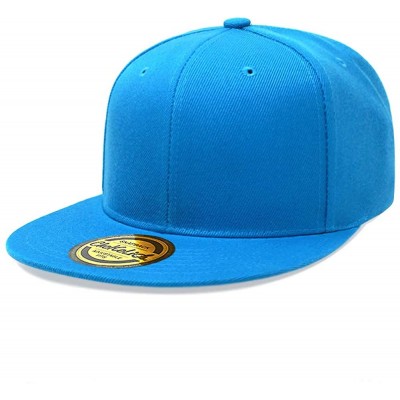 Baseball Caps Flat Visor Snapback Hat Blank Cap Baseball Cap - Turquoise - C718K0SS2LO $18.76