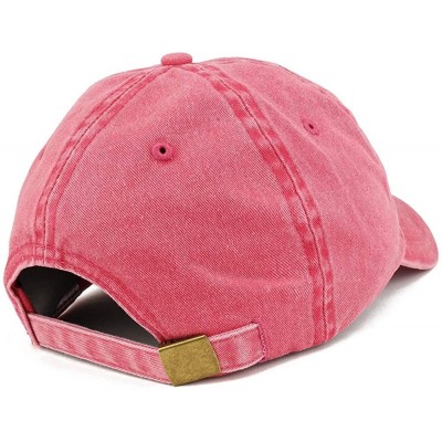 Baseball Caps Mom and Dad Pigment Dyed Couple 2 Pc Cap Set - Red Black - CJ18I7Y69RT $29.96