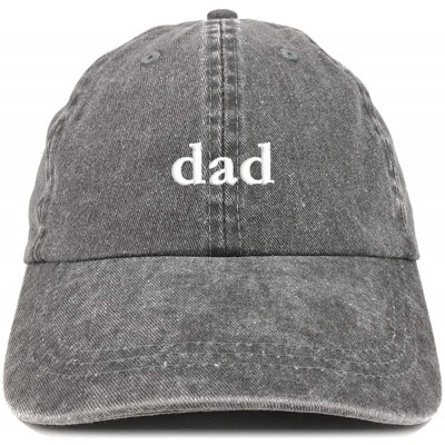 Baseball Caps Mom and Dad Pigment Dyed Couple 2 Pc Cap Set - Red Black - CJ18I7Y69RT $29.96