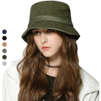 Sun Hats Women Bucket Summer Sun Hat UV Protection UPF 50 + Cotton Cap Wide Brim Beach Holiday Hat Packable - Army Green - CN...