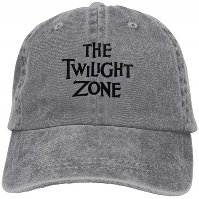 Baseball Caps The Twilight Zone Monologue Cap Adjustable Vintage Washed Denim Baseball Cap Dad Hat - Ash - C818DW02GWZ $10.15