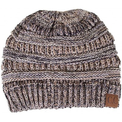 Skullies & Beanies Trendy Warm Chunky Soft Marled Cable Knit Slouchy Beanie - 17 - CC129VX443R $11.36