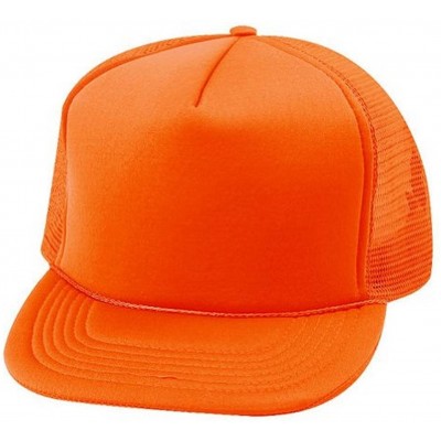 Baseball Caps Trucker SUMMER MESH CAP- Neon Orange - Neon Orange - CT11CG3DBDT $7.25
