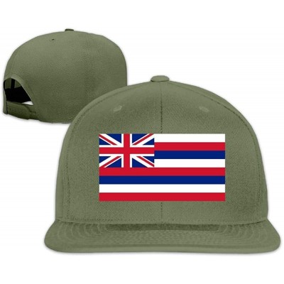 Baseball Caps Flag of Hawaii Adjustable Trucker Caps Unisex Sandwich Hats - CF18I7A5Q6X $22.16