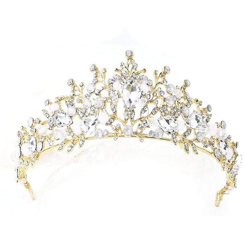 Headbands New Women Crystal Anadem Wedding Decoration Accessories Gift Headbands - White - CP18M4M9CN5 $32.47