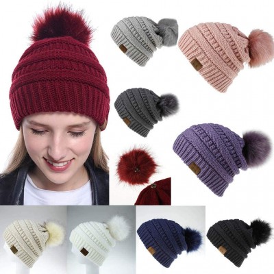 Skullies & Beanies Knit Winter Beanie - Cuff Wool Ribbed Hat - Fisherman Skull Knitted Stocking Cap - Navy - CE18YQX37UG $9.65