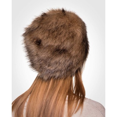 Bomber Hats Russian Faux Fur Hat for Women - Like Real Fur - Comfy Cossack Style - Beige Fox - CT110UBXBXJ $25.81