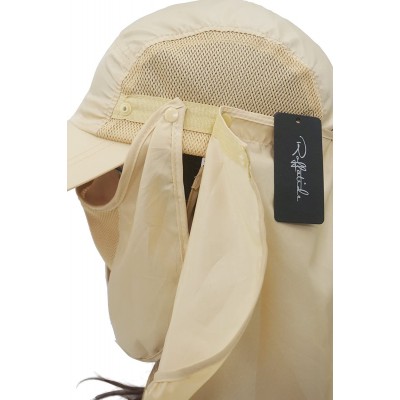 Sun Hats UPF 50+ Sun Hat with Neck Flap Removable Multifunction Outdoor Sport Summer Cap - Grey - C8184QREIDI $24.25