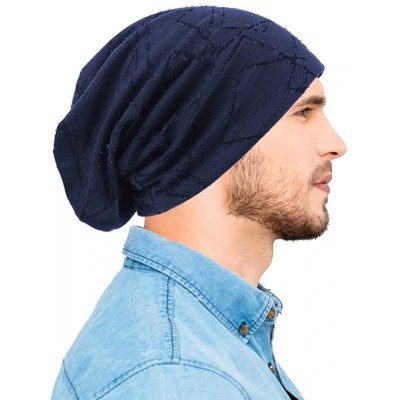 Skullies & Beanies Men Summer Beanie Long Slouchy Thin Lightweight Skull Cap B011h - B402-navy - CR1980488RR $12.48