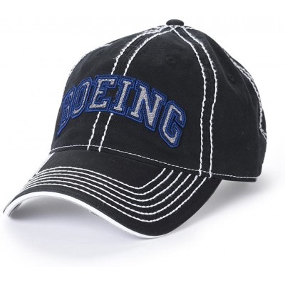 Baseball Caps Varsity Heavy Stitch Hat - Black - CS183KW9M3W $18.00