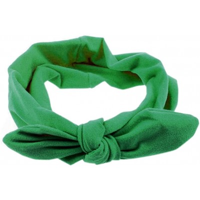 Headbands Vintage Adults Elastic Headband Bunny Ears Bow Hairband Hair Decor Accessory - Green - C01993ZME9N $6.96