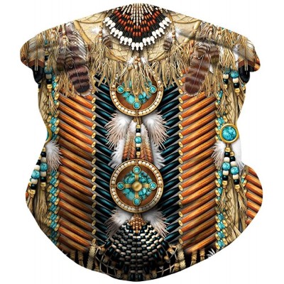 Balaclavas Rave Bandana for Men Women Neck Gaiter Scarf Dust Wind Balaclava Headwear - Native American - C2199U956S5 $15.68