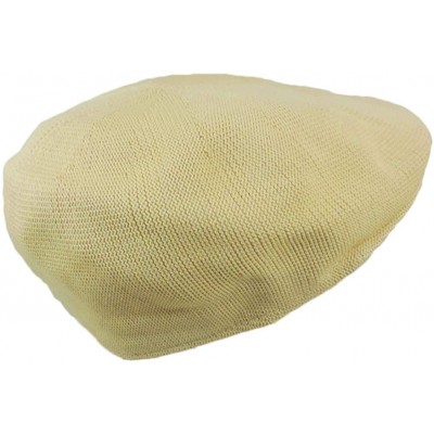 Newsboy Caps Mens Tan Khaki Knitted Golf Gatsby Ascot Newsboy Cap - CW11KT6U9IF $10.08
