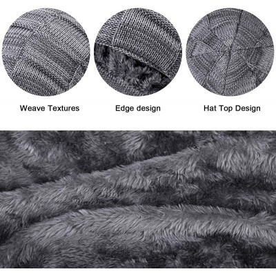 Skullies & Beanies Slouchy Beanie Knit Winter Hats for Men and Women Soft Thick Warm Cap - B-grey - CS18GYDYGRY $9.31