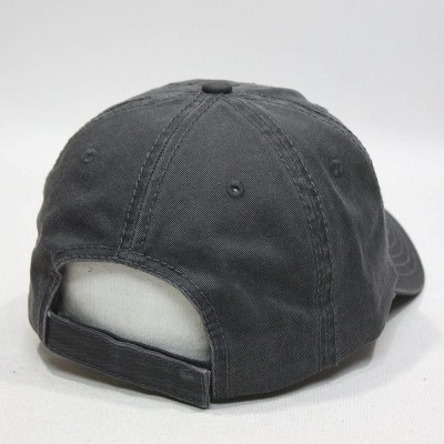 Baseball Caps Vintage Washed Cotton Adjustable Dad Hat Baseball Cap - Charcoal Gray Solid - CH192W34SDX $10.28