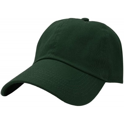 Baseball Caps Classic Baseball Cap Dad Hat 100% Cotton Soft Adjustable Size - Dark Green - CS11AT3SMUT $10.50