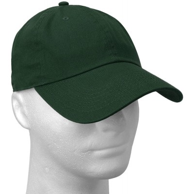 Baseball Caps Classic Baseball Cap Dad Hat 100% Cotton Soft Adjustable Size - Dark Green - CS11AT3SMUT $10.50