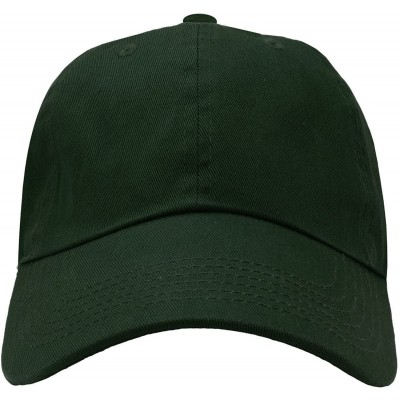 Baseball Caps Classic Baseball Cap Dad Hat 100% Cotton Soft Adjustable Size - Dark Green - CS11AT3SMUT $10.50