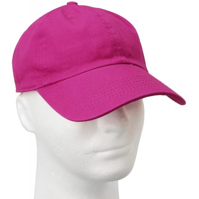 Baseball Caps 12-Pack Wholesale Classic Baseball Cap 100% Cotton Soft Adjustable Size - Fuchsia - CG18E6L53XT $36.50