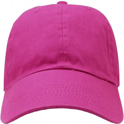 Baseball Caps 12-Pack Wholesale Classic Baseball Cap 100% Cotton Soft Adjustable Size - Fuchsia - CG18E6L53XT $36.50