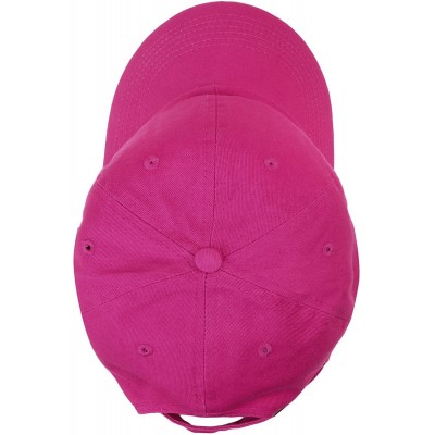 Baseball Caps 12-Pack Wholesale Classic Baseball Cap 100% Cotton Soft Adjustable Size - Fuchsia - CG18E6L53XT $36.50