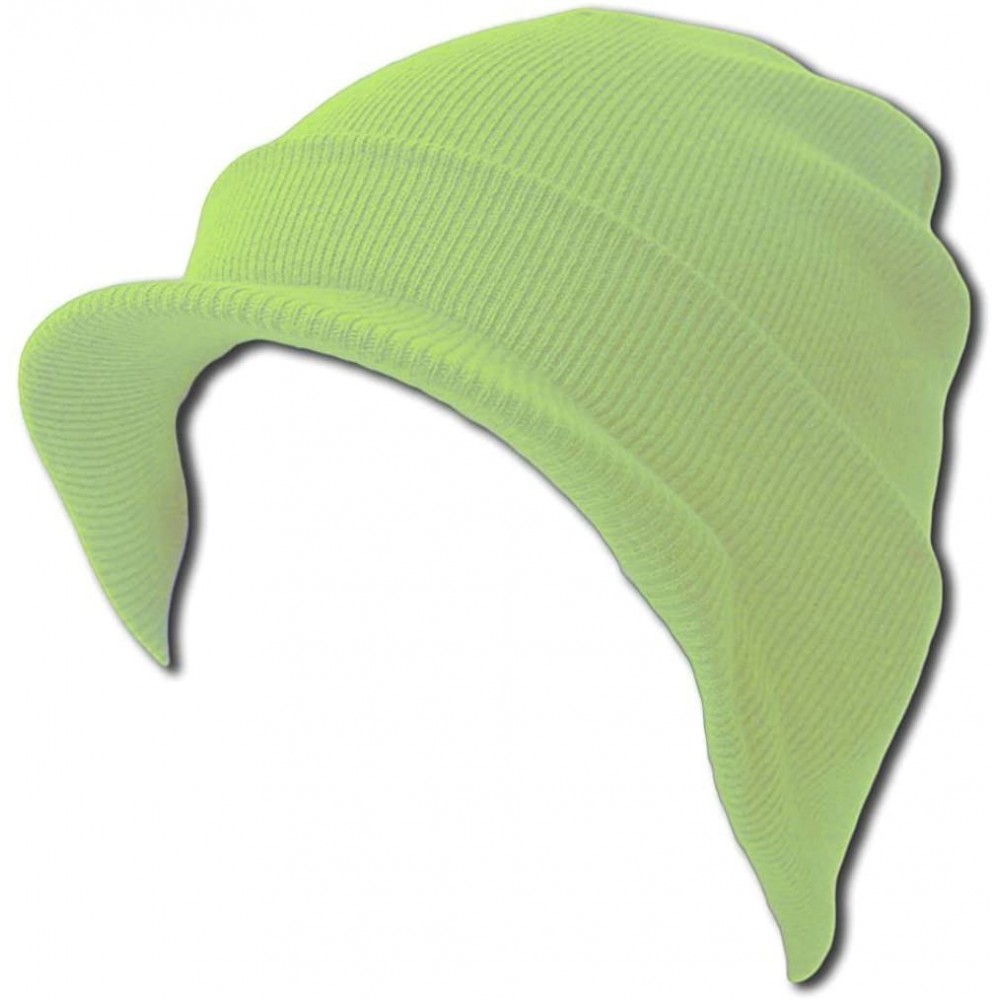 Skullies & Beanies Blank Cuff Beanie Visor - Melon - CD112L3F0PL $8.93