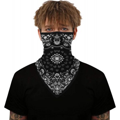 Balaclavas Printed Outdoor Cycling Hanging mask- Sports Mask Ice Silk Neck Cover Hang Ear Triangle Face Mask Tube Scarf - CM1...