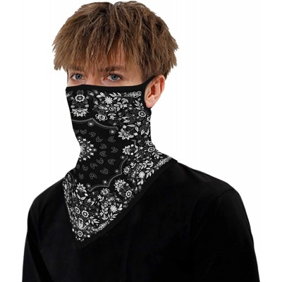 Balaclavas Printed Outdoor Cycling Hanging mask- Sports Mask Ice Silk Neck Cover Hang Ear Triangle Face Mask Tube Scarf - CM1...