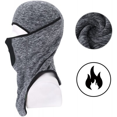 Balaclavas Balaclava-Ski Mask Winter Thicken Outdoor Face Mask Windproof Warmer Hood - 1-pack Gray(thicken) - CX18602X8HK $8.99